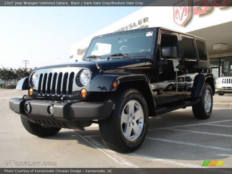 Black / Dark Slate Gray/Medium Slate Gray 2007 Jeep Wrangler Unlimited Sahara
