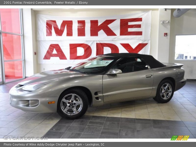 Pewter Metallic / Ebony 2001 Pontiac Firebird Convertible