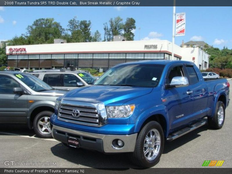 Blue Streak Metallic / Graphite Gray 2008 Toyota Tundra SR5 TRD Double Cab