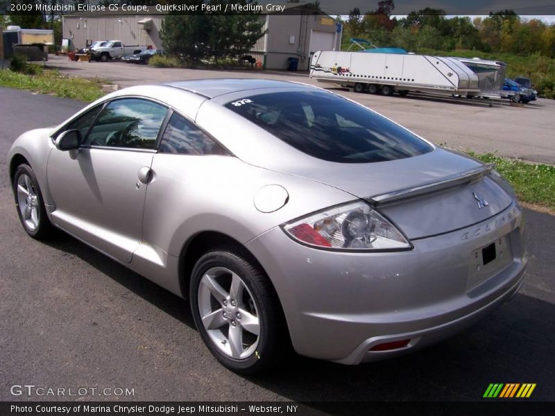 Quicksilver Pearl / Medium Gray 2009 Mitsubishi Eclipse GS Coupe