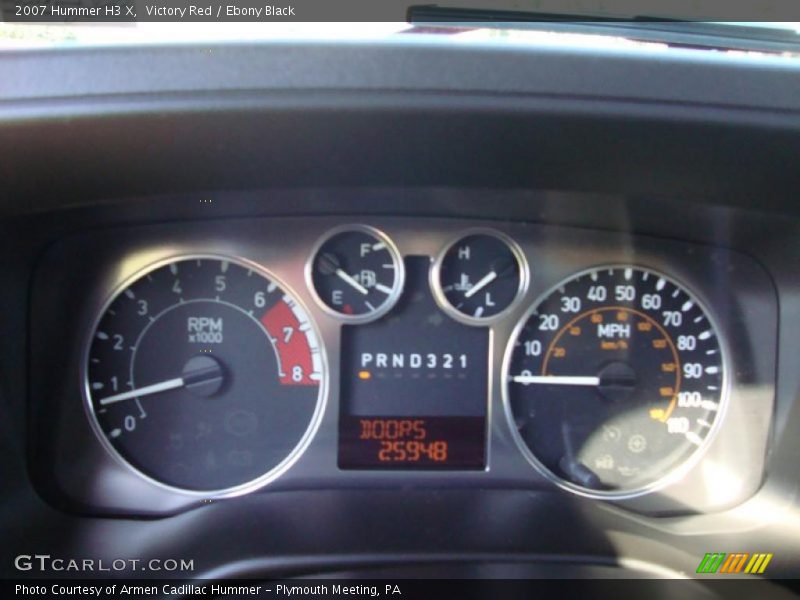 Victory Red / Ebony Black 2007 Hummer H3 X