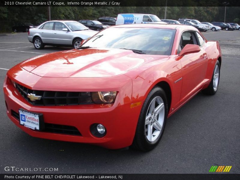 Inferno Orange Metallic / Gray 2010 Chevrolet Camaro LT Coupe