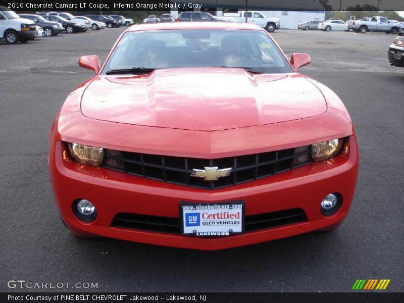Inferno Orange Metallic / Gray 2010 Chevrolet Camaro LT Coupe