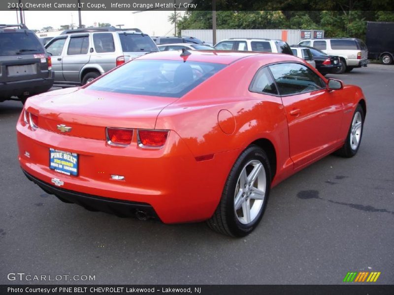 Inferno Orange Metallic / Gray 2010 Chevrolet Camaro LT Coupe