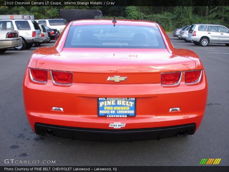 Inferno Orange Metallic / Gray 2010 Chevrolet Camaro LT Coupe