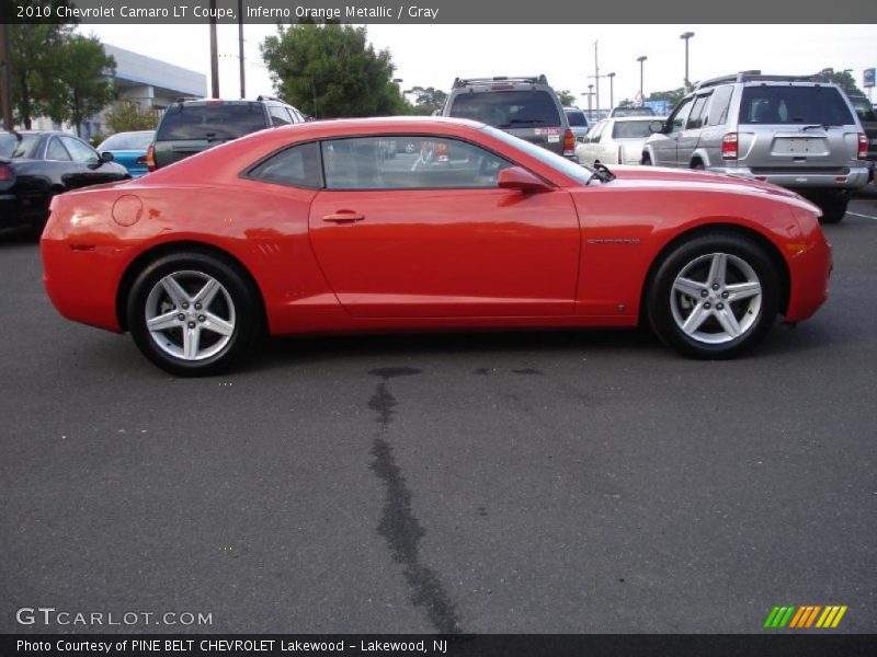 Inferno Orange Metallic / Gray 2010 Chevrolet Camaro LT Coupe