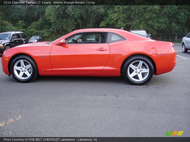 Inferno Orange Metallic / Gray 2010 Chevrolet Camaro LT Coupe
