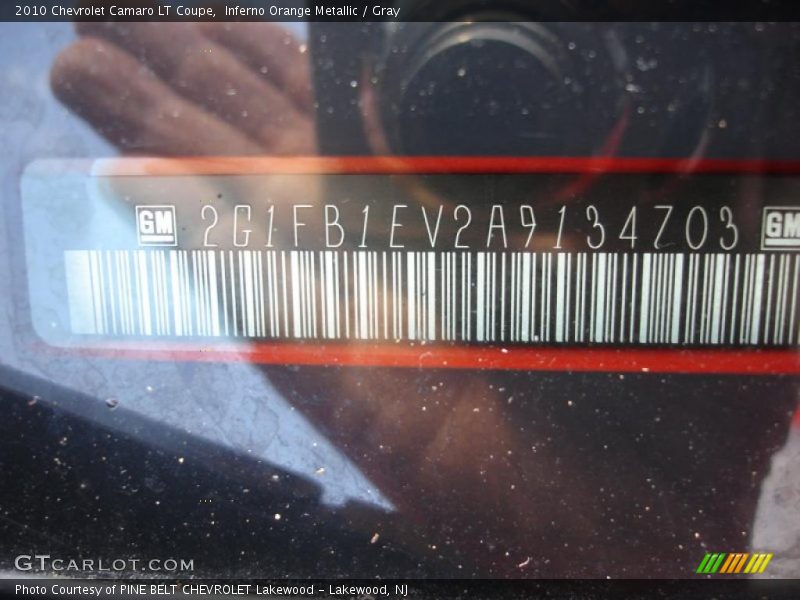 Inferno Orange Metallic / Gray 2010 Chevrolet Camaro LT Coupe