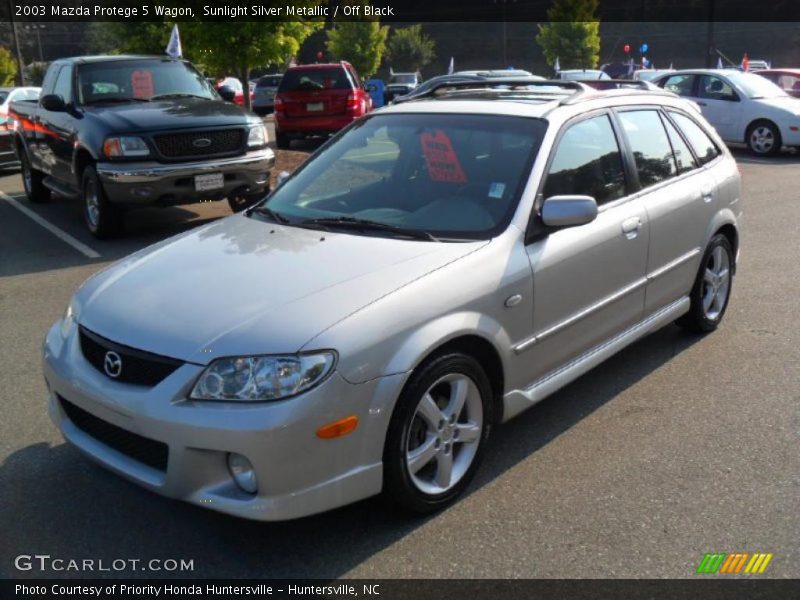 Sunlight Silver Metallic / Off Black 2003 Mazda Protege 5 Wagon