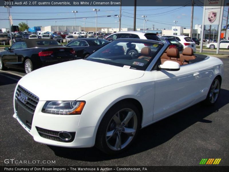 Ibis White / Cinnamon Brown 2011 Audi A5 2.0T quattro Convertible