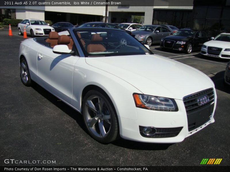 Ibis White / Cinnamon Brown 2011 Audi A5 2.0T quattro Convertible