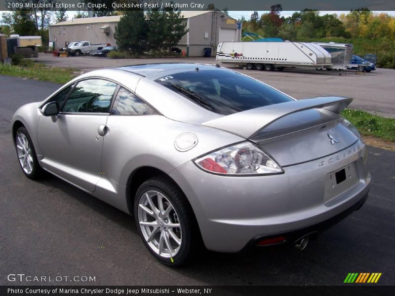 Quicksilver Pearl / Medium Gray 2009 Mitsubishi Eclipse GT Coupe