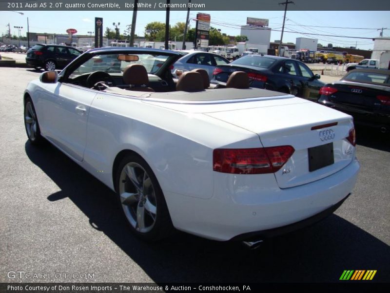 Ibis White / Cinnamon Brown 2011 Audi A5 2.0T quattro Convertible
