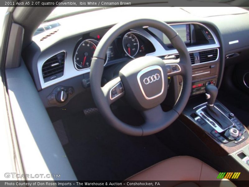 Ibis White / Cinnamon Brown 2011 Audi A5 2.0T quattro Convertible
