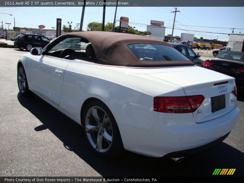 Ibis White / Cinnamon Brown 2011 Audi A5 2.0T quattro Convertible