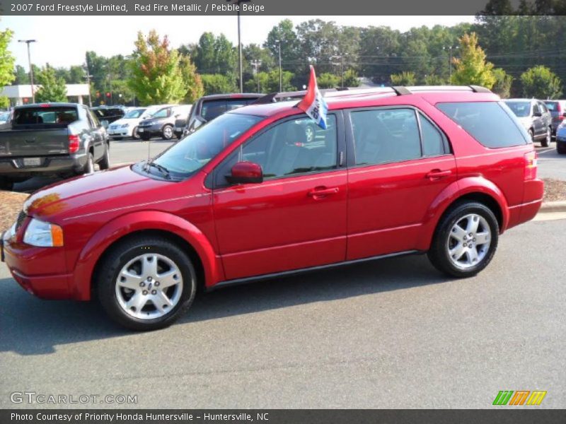 Red Fire Metallic / Pebble Beige 2007 Ford Freestyle Limited