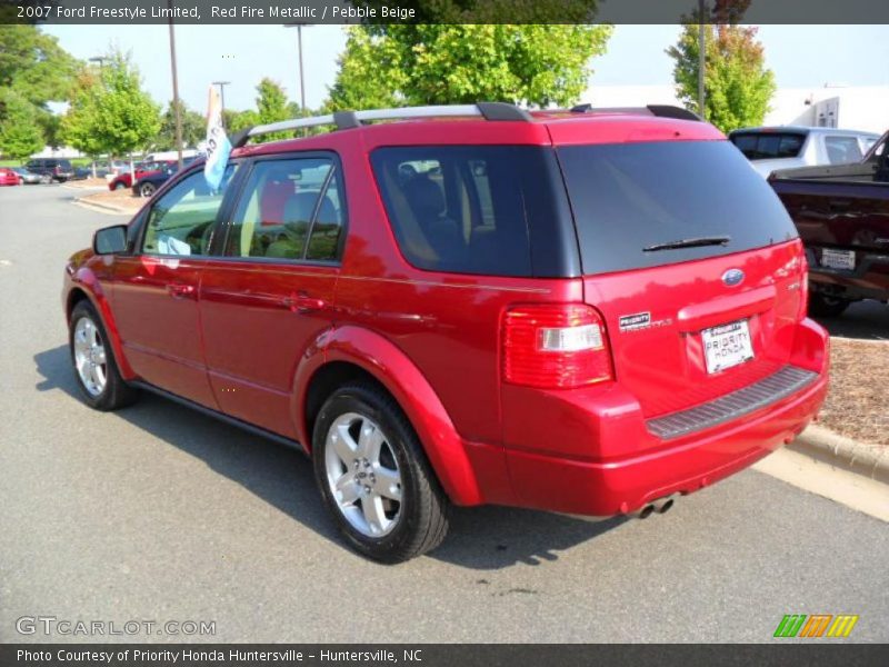 Red Fire Metallic / Pebble Beige 2007 Ford Freestyle Limited