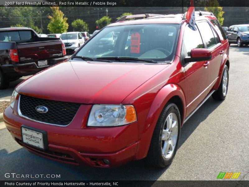 Red Fire Metallic / Pebble Beige 2007 Ford Freestyle Limited