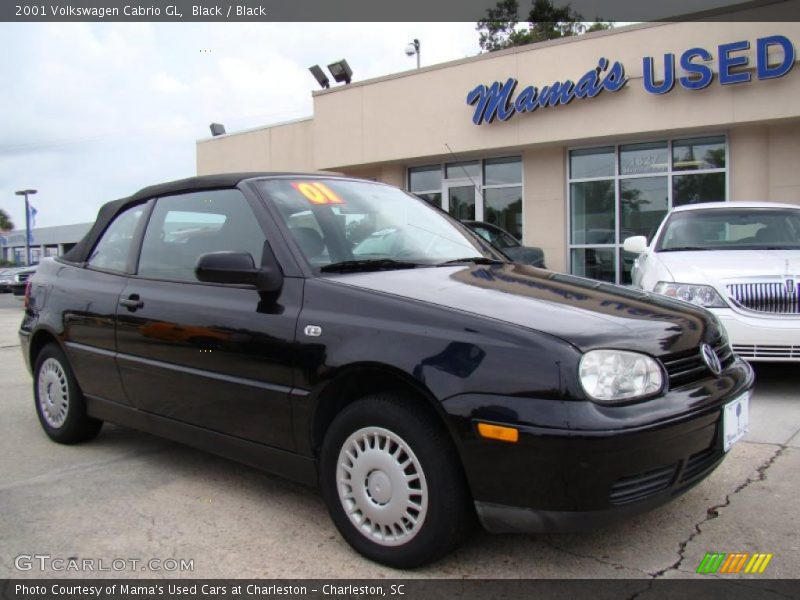Black / Black 2001 Volkswagen Cabrio GL