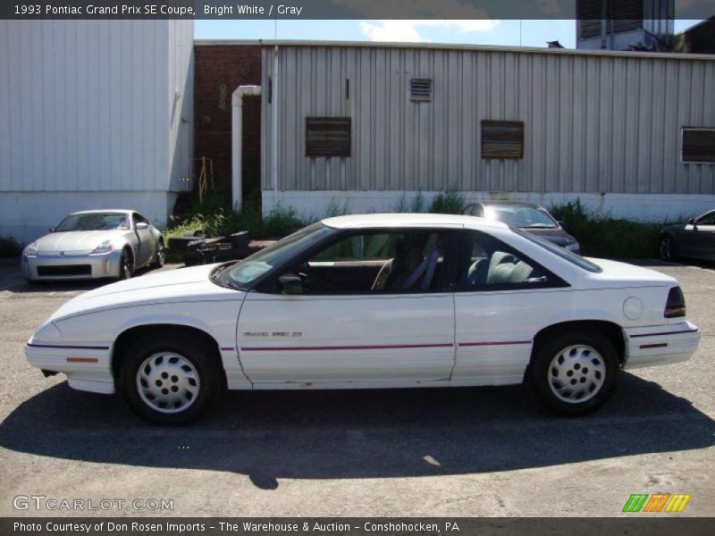 Bright White / Gray 1993 Pontiac Grand Prix SE Coupe