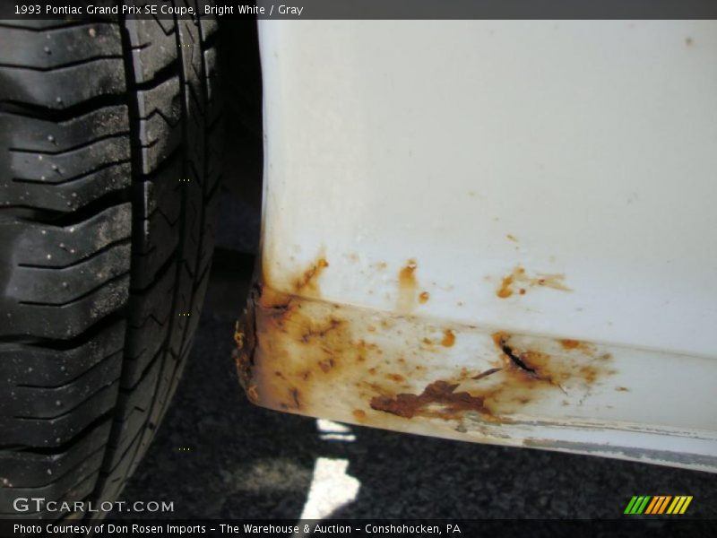 Bright White / Gray 1993 Pontiac Grand Prix SE Coupe