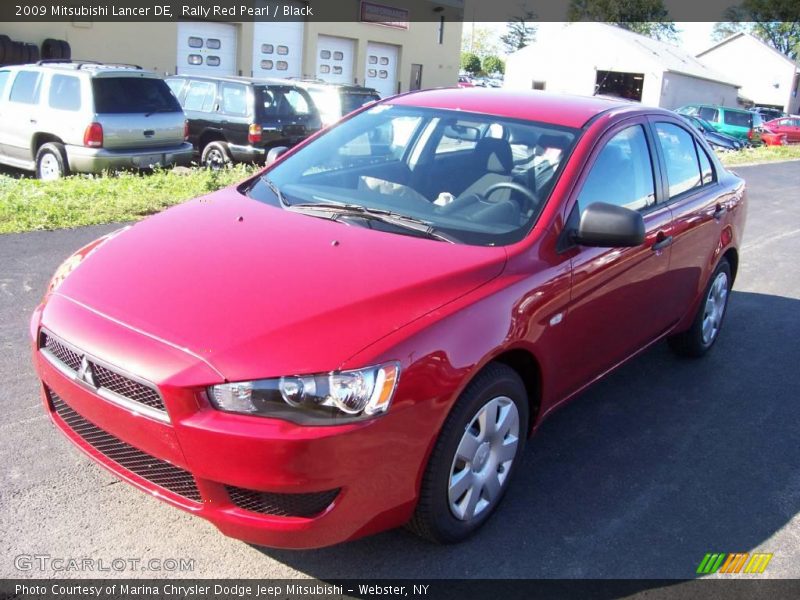 Rally Red Pearl / Black 2009 Mitsubishi Lancer DE