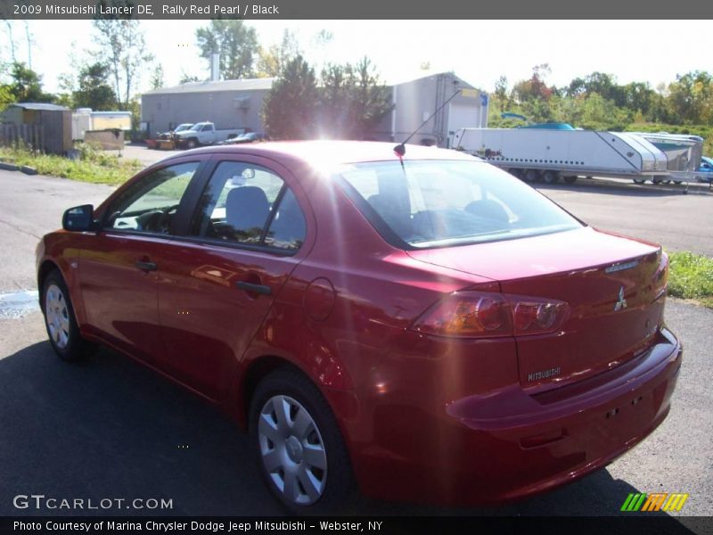Rally Red Pearl / Black 2009 Mitsubishi Lancer DE
