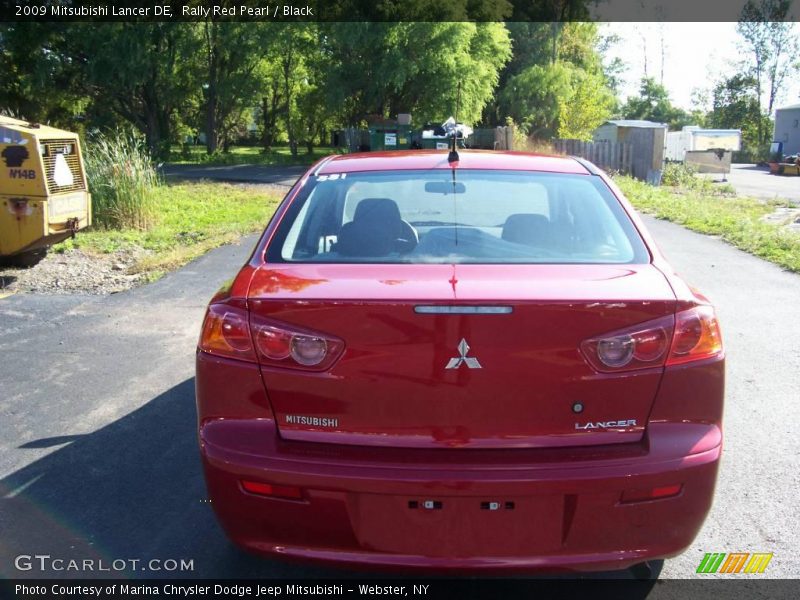 Rally Red Pearl / Black 2009 Mitsubishi Lancer DE