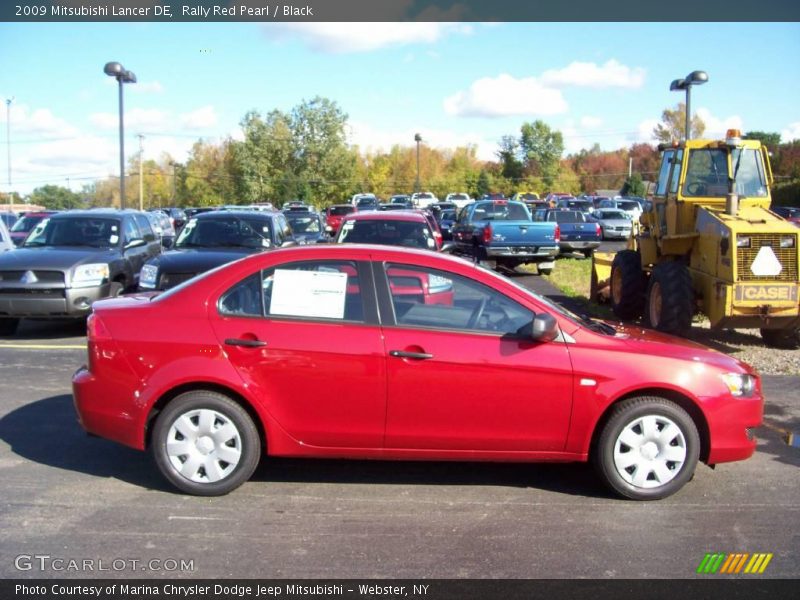 Rally Red Pearl / Black 2009 Mitsubishi Lancer DE