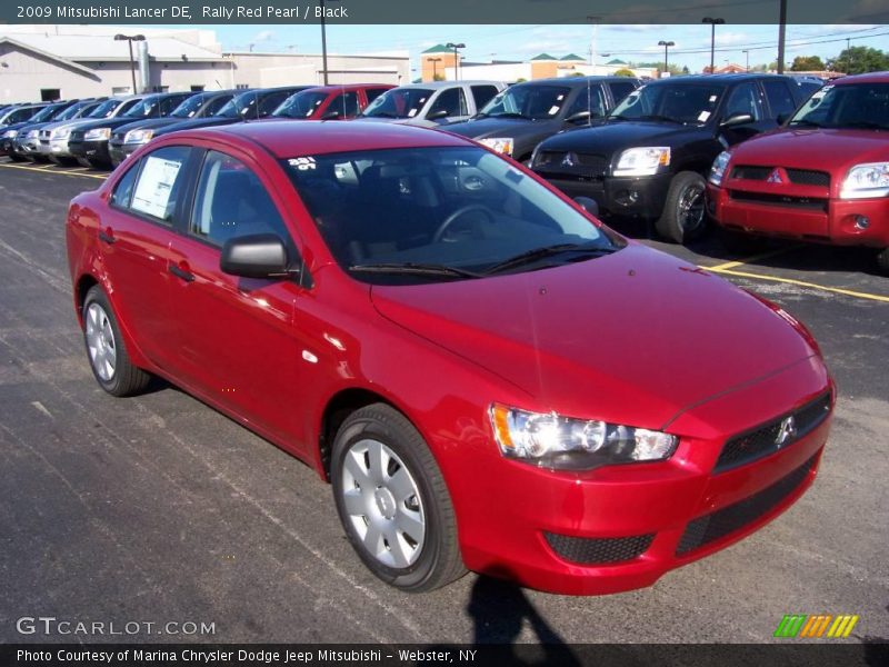 Rally Red Pearl / Black 2009 Mitsubishi Lancer DE
