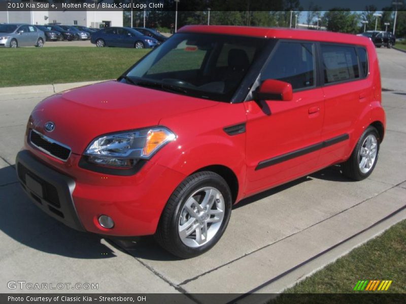 Molten Red / Black Soul Logo Cloth 2010 Kia Soul +