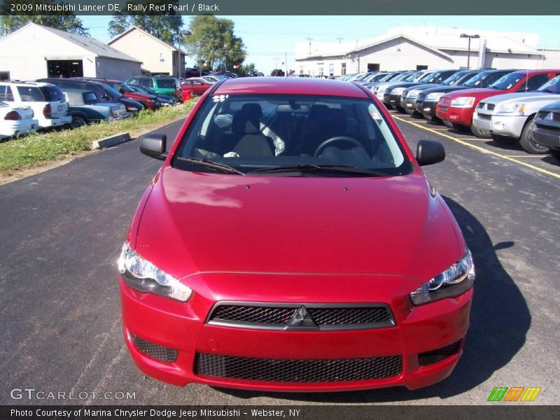 Rally Red Pearl / Black 2009 Mitsubishi Lancer DE