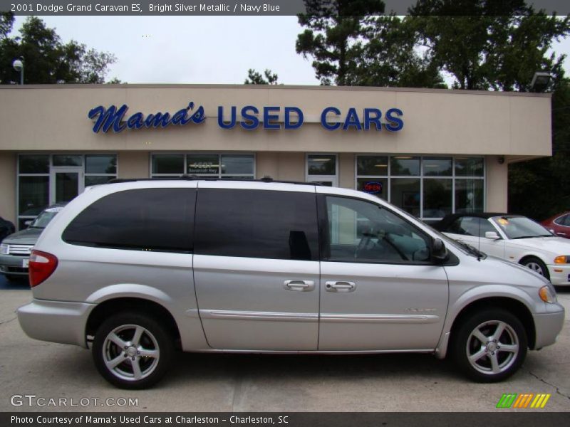 Bright Silver Metallic / Navy Blue 2001 Dodge Grand Caravan ES