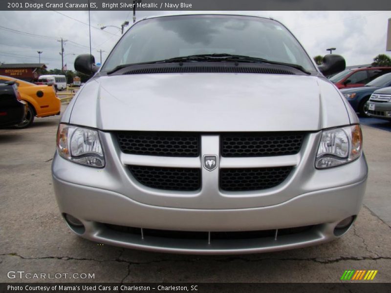 Bright Silver Metallic / Navy Blue 2001 Dodge Grand Caravan ES