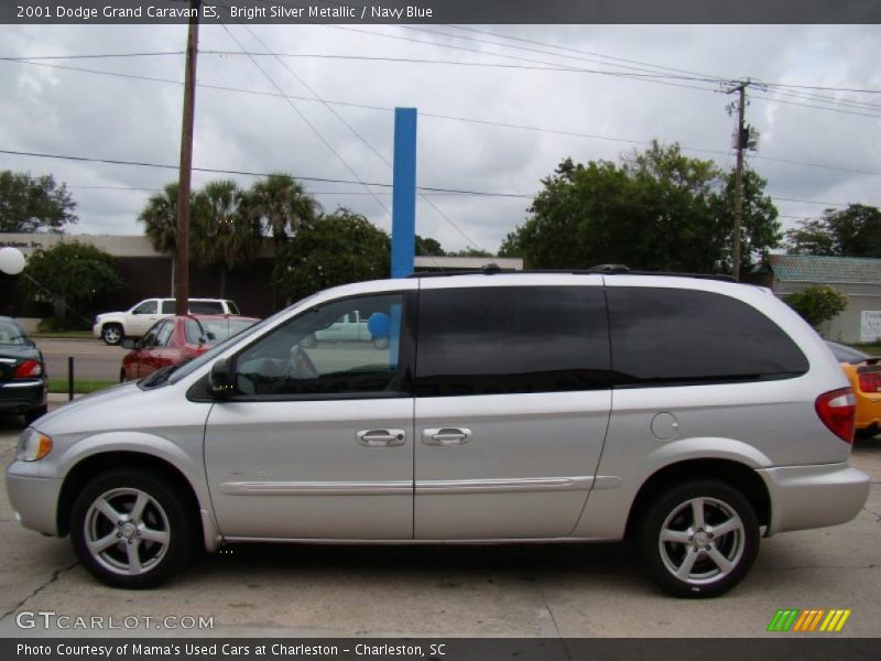 Bright Silver Metallic / Navy Blue 2001 Dodge Grand Caravan ES