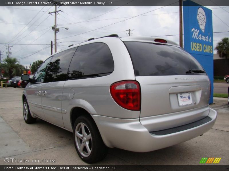 Bright Silver Metallic / Navy Blue 2001 Dodge Grand Caravan ES