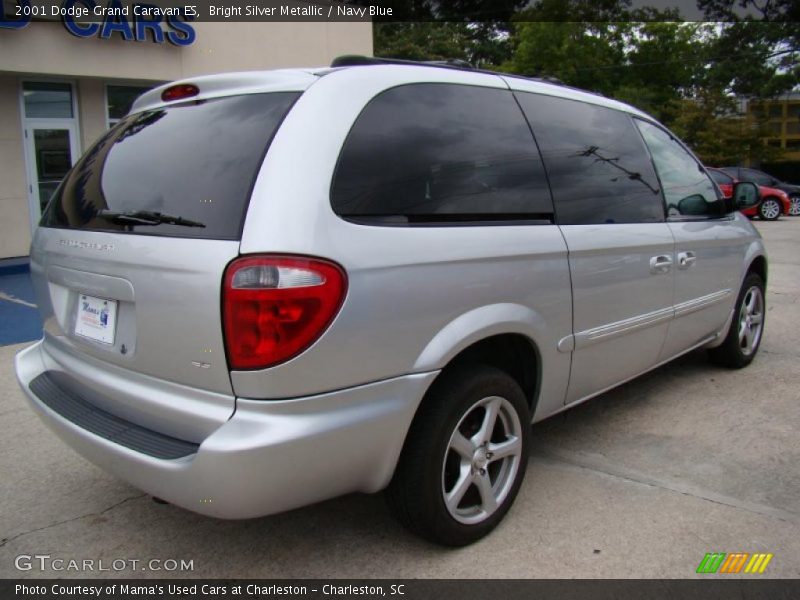 Bright Silver Metallic / Navy Blue 2001 Dodge Grand Caravan ES