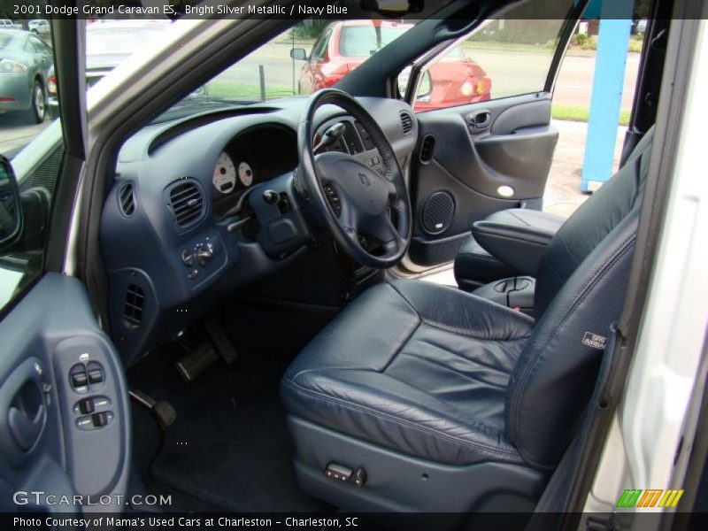 Bright Silver Metallic / Navy Blue 2001 Dodge Grand Caravan ES