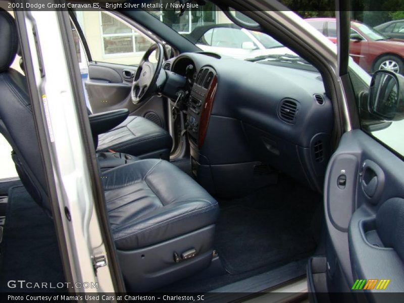 Bright Silver Metallic / Navy Blue 2001 Dodge Grand Caravan ES