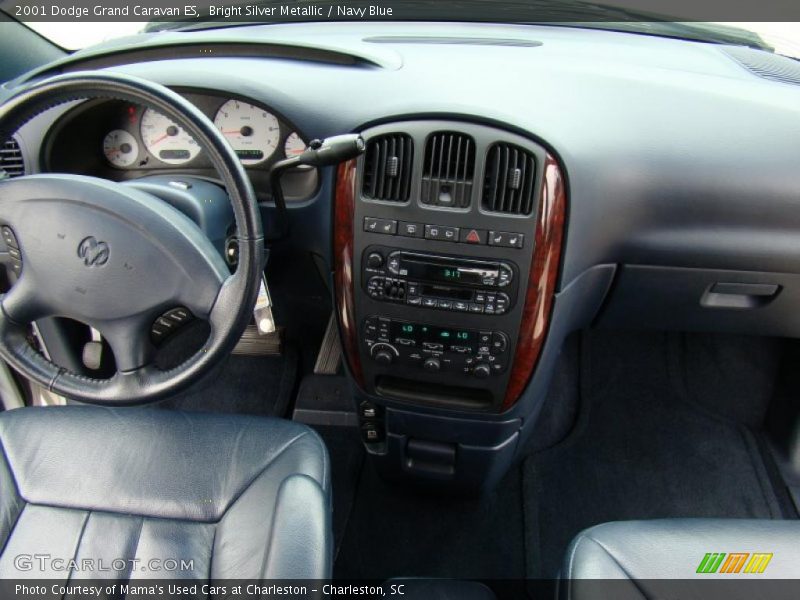 Bright Silver Metallic / Navy Blue 2001 Dodge Grand Caravan ES