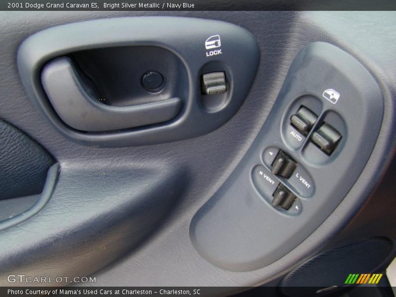 Bright Silver Metallic / Navy Blue 2001 Dodge Grand Caravan ES