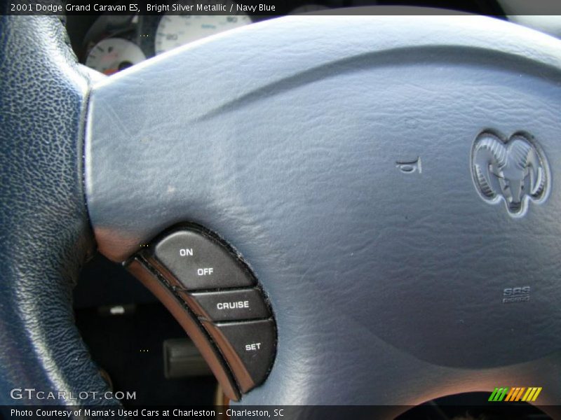 Bright Silver Metallic / Navy Blue 2001 Dodge Grand Caravan ES