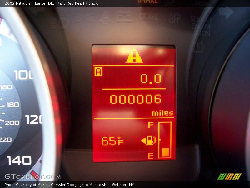Rally Red Pearl / Black 2009 Mitsubishi Lancer DE