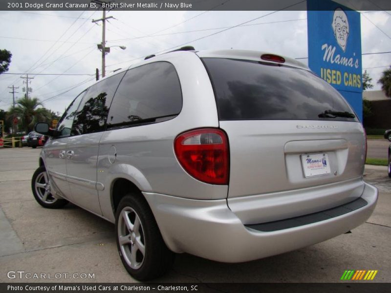 Bright Silver Metallic / Navy Blue 2001 Dodge Grand Caravan ES