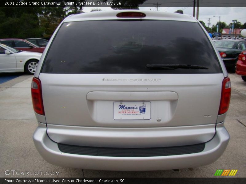 Bright Silver Metallic / Navy Blue 2001 Dodge Grand Caravan ES