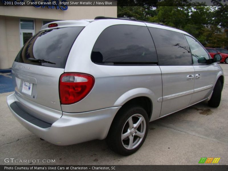 Bright Silver Metallic / Navy Blue 2001 Dodge Grand Caravan ES