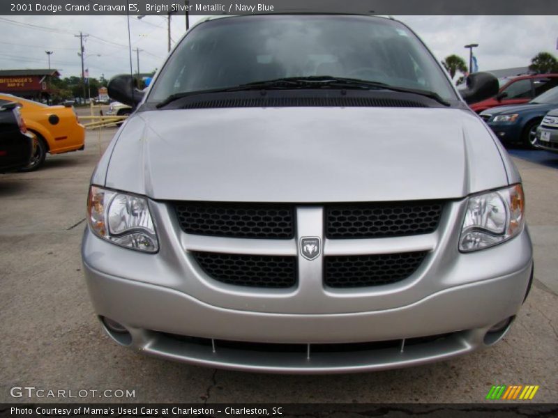 Bright Silver Metallic / Navy Blue 2001 Dodge Grand Caravan ES