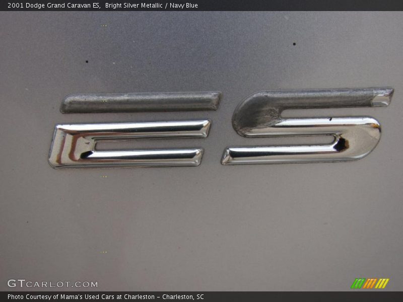 Bright Silver Metallic / Navy Blue 2001 Dodge Grand Caravan ES