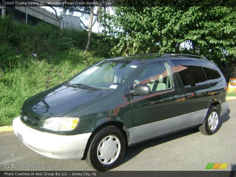 Woodland Pearl Green Metallic / Gray 2000 Toyota Sienna LE