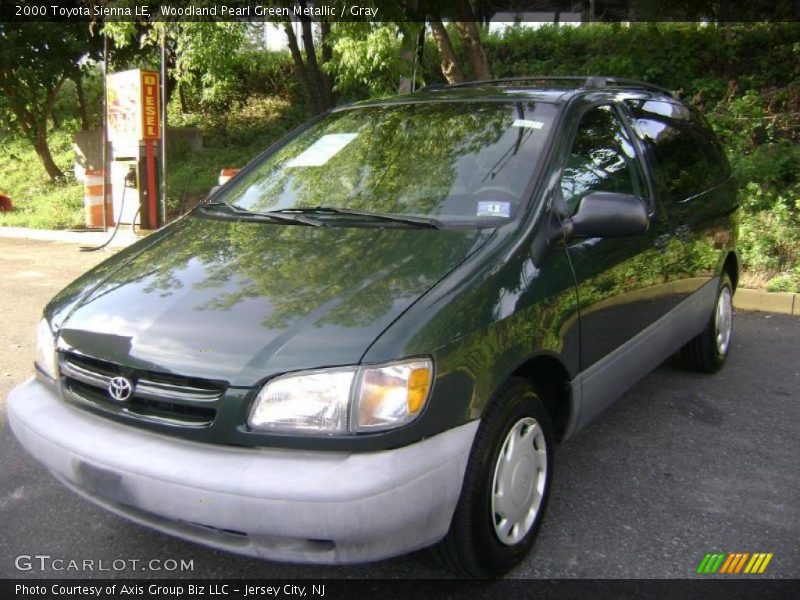 Woodland Pearl Green Metallic / Gray 2000 Toyota Sienna LE